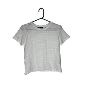 Zara White Shortsleeve Top